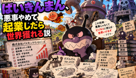 【大人のアンパンマン考察②】ばいきんまん、悪事やめて起業したら世界獲れる説😈