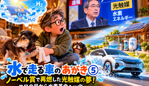 🚗💧水で走る車のあがき⑤！ノーベル賞で再燃した光触媒の夢！コロの足から水素革命へｗ
